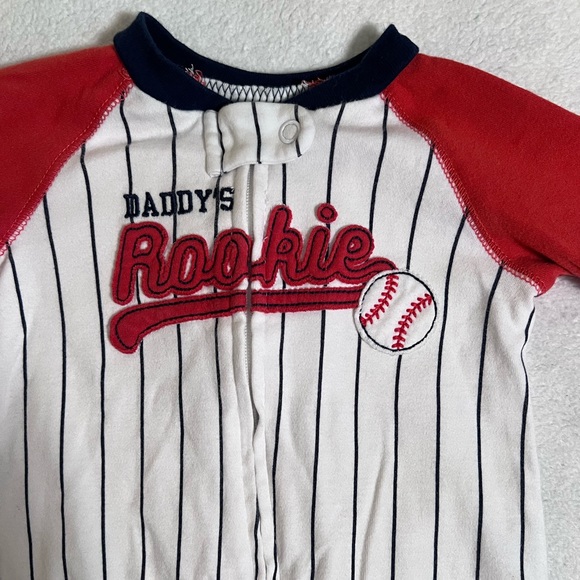 Carters ‘daddy’s rookie’ 0-3 Month Footie - Picture 2 of 8
